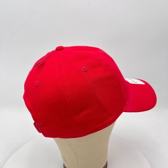 Nike Tennis 1 Size Red White Cotton Embroidered Baseball Cap Hat - Picture 6 of 11